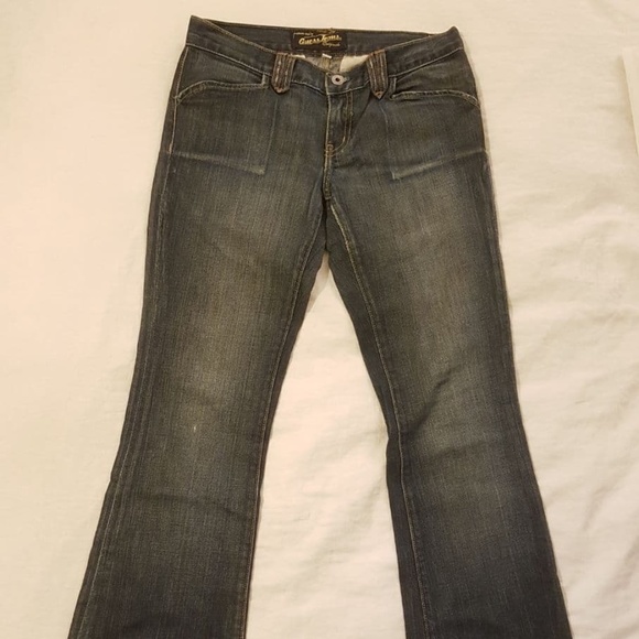 Made in USA | Guess Premium Dark Blue Jeans w/ Back Pocket Flaps - 26 - Picture 3 of 15